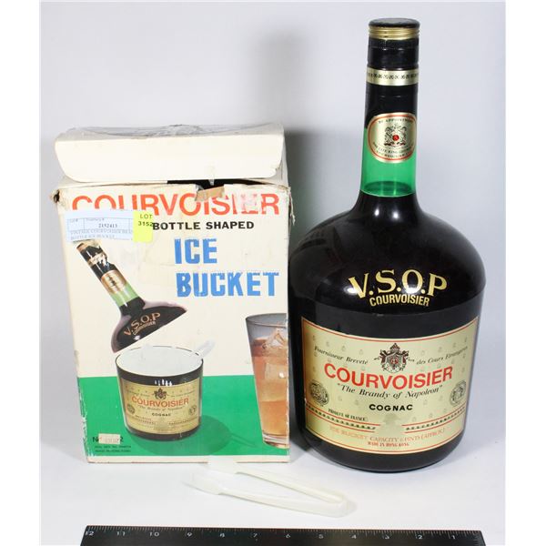 VINTAGE COURVOISIER BRANDY BOTTLE ICE BUCKET