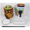 Image 1 : LOT OF COOKIE JARS/TRAY