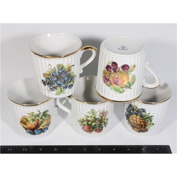 5 CZECHOSLOVAKIA MUGS