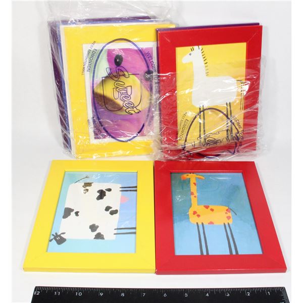 BOX OF 8 FRAMED PICTURES CHILDREN'S ROOM DECOR