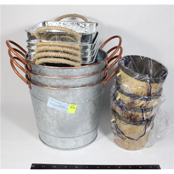 LOT OF GARDEN PLANTERS