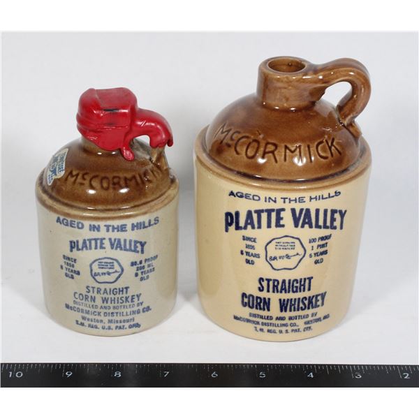 MCCORMICK STRAIGHT CORN WHISKEY STONEWARE JUGS