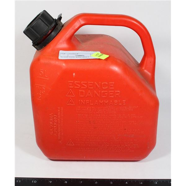 5L GAS TANK WITH SPOUT