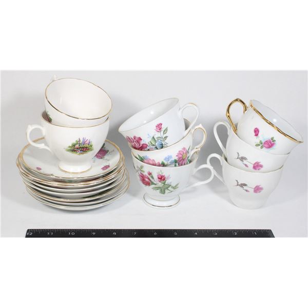 LOT OF FINE CHINA TEA CUPS AND PLATES