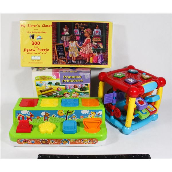 LOT OF CHILDREN/BABY TOYS AND PUZZLE
