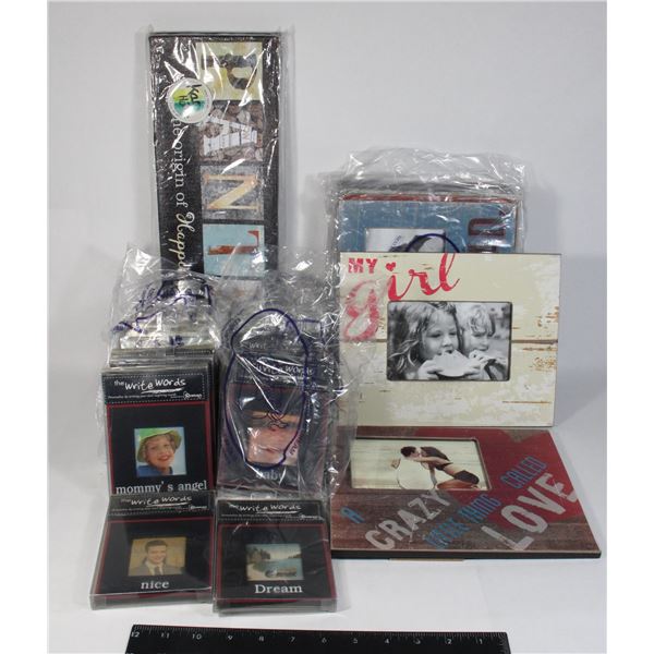 BIG BOX OF PICTURE FRAMES AND WALL DECOR