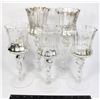 Image 1 : SET OF 5 VINTAGE LOOK CENTERPIECE WINE GLASSES