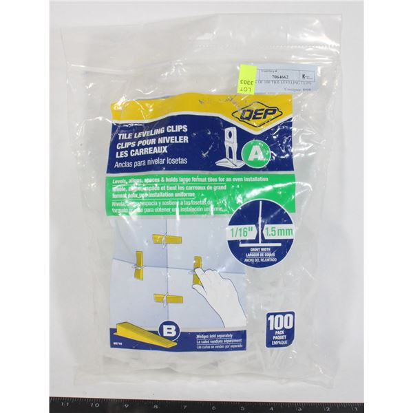 PACK OF 100 TILE LEVELING CLIPS