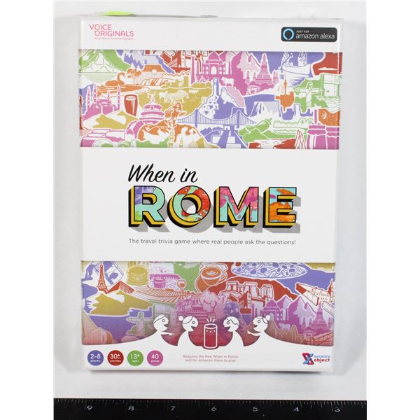 TRAVEL TRIVIA GAME "WHEN IN ROME"