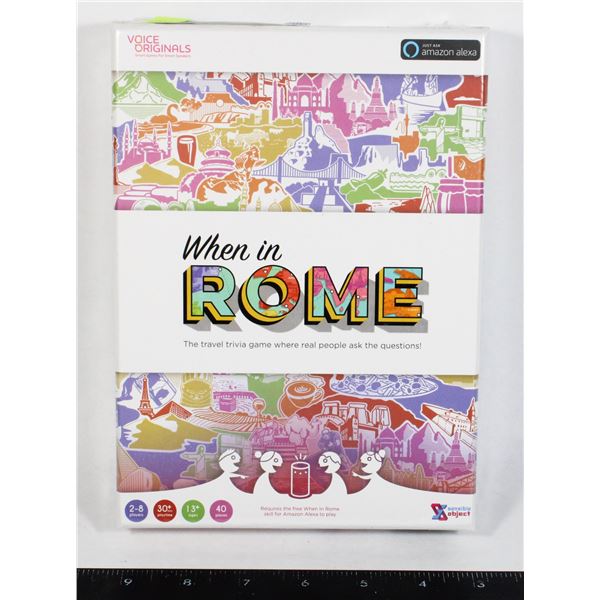 TRAVEL TRIVIA GAME "WHEN IN ROME"