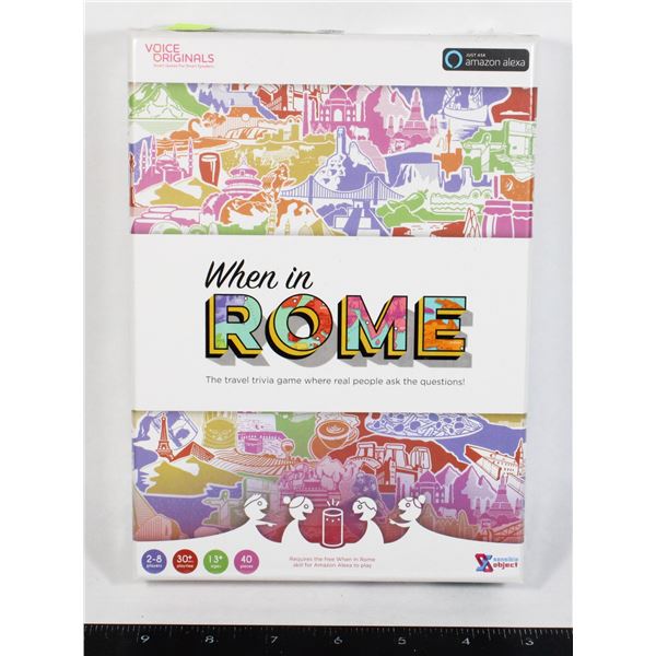 TRAVEL TRIVIA GAME "WHEN IN ROME"
