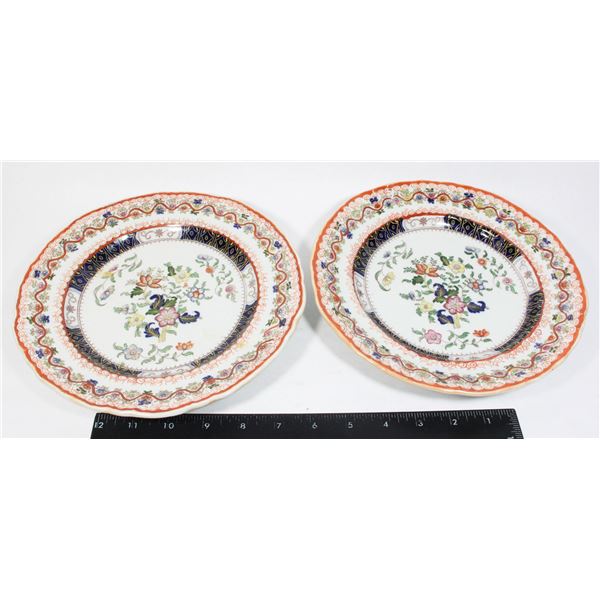 PAIR OF MASONS IRONSTON CHINA PLATES