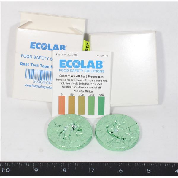 2 ECOLAB QUAT TEST TAPE REFILL QT-40 *EXPIRED*
