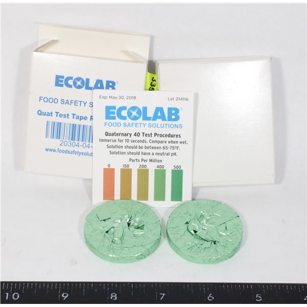 2 ECOLAB QUAT TEST TAPE REFILL QT-40 *EXPIRED*