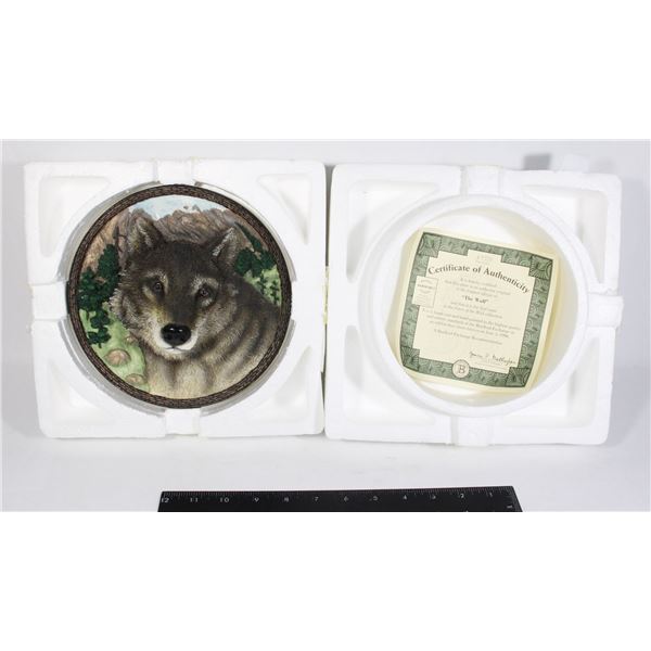 "THE WOLF" FACES OF THE WILD COLLECTORS PLATE