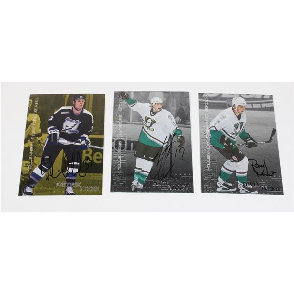 AUTHENTIC SIGNED DUCKS/LIGHTNINGS HOCKEY CARDS