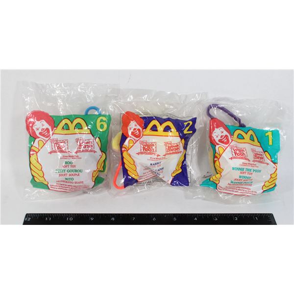 LOT OF THREE NEW OLD STOCK WINNIE THE POOH SOFT