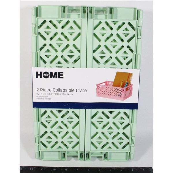 2 PIECE COLLAPSIBLE CRATE NEW & UNOPENED