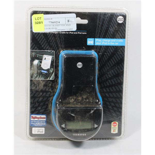 TRANSPOD FM TRANSMITTER AND CHARGER FOR IPOD