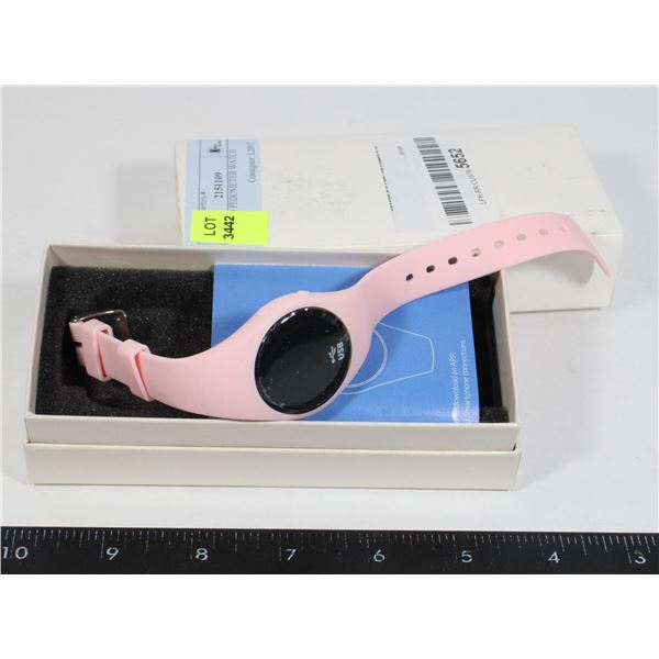 PINK LED PEDOMETER WATCH