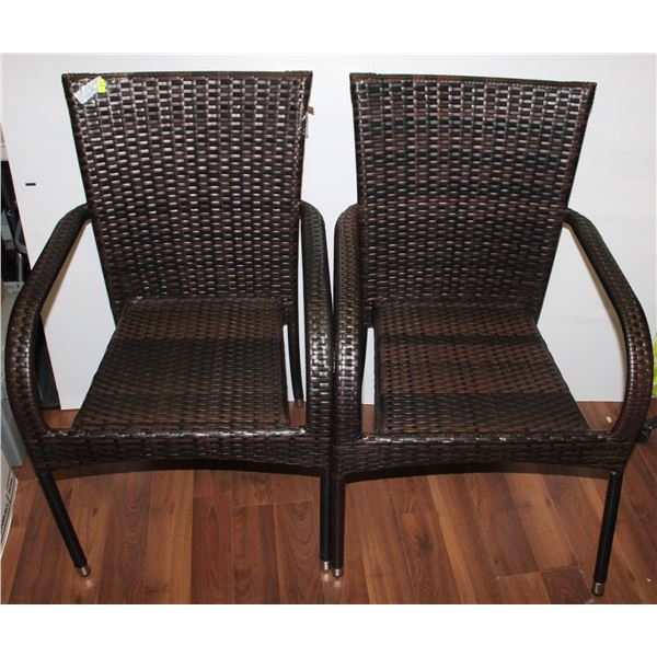 TWO INDOOR/ OUTDOOR CHAIRS *DAMAGE, READ ON