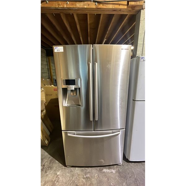 SAMSUNG 36" WIDE FRENCH DOOR FRIDGE WITH BOTTOM FREEZER DRAWER