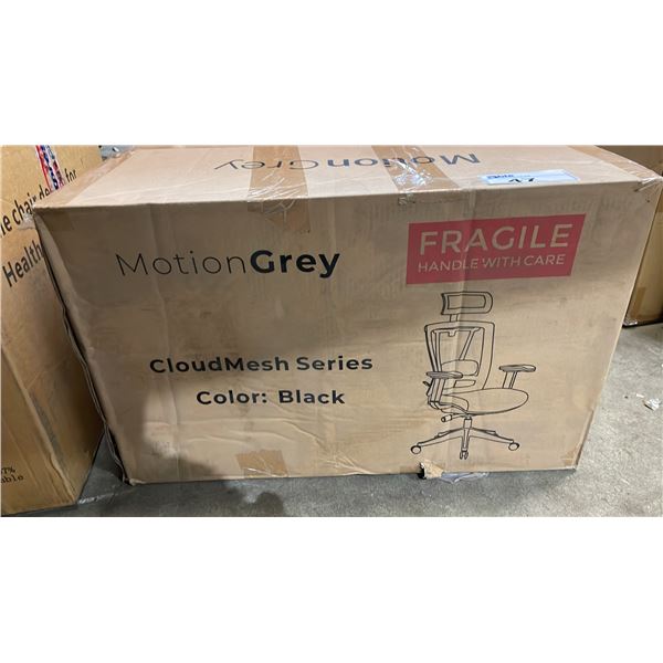MOTION GREY BLACK CLOUDMESH SERIES OFFICE CHAIR IN BOX