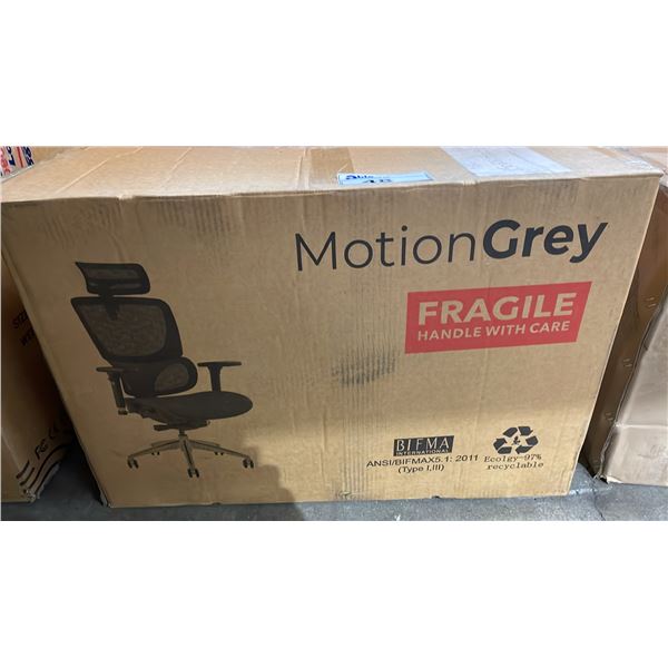 MOTION GREY BLACK SPACEMESH SERIES OFFICE CHAIR IN BOX