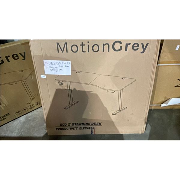 MOTION GREY STANDING DESK IN BOX: BLACK TOP/BLACK FRAME