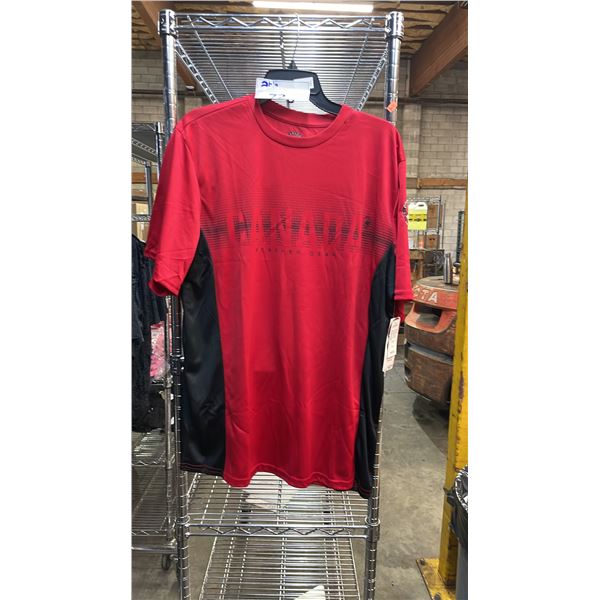*NEW WITH TAGS* (3 CANADA WEATHER GEAR RED & BLACK T SHIRTS: SIZE L