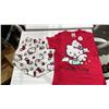 Image 2 : *NEW WITH TAGS* BAG OF CHILDREN'S RED 2 PIECE HELLO KITTY PAJAMA SETS: ASSORTED SIZES
