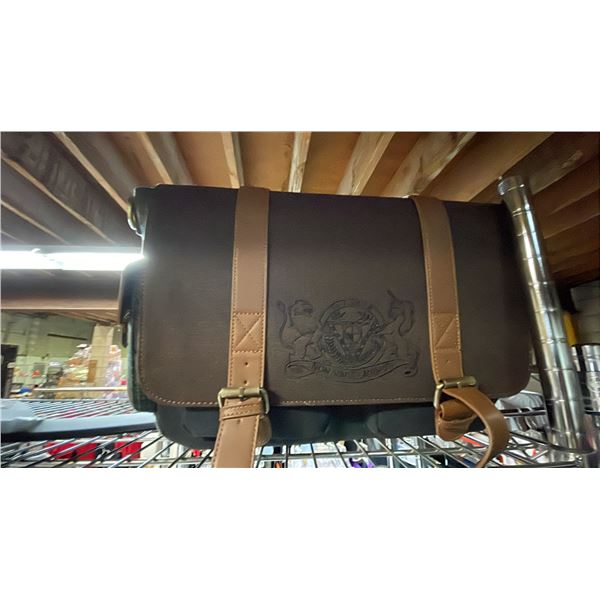 MESSENGER BAG WITH PLAID ACCENTS & TRIM PART