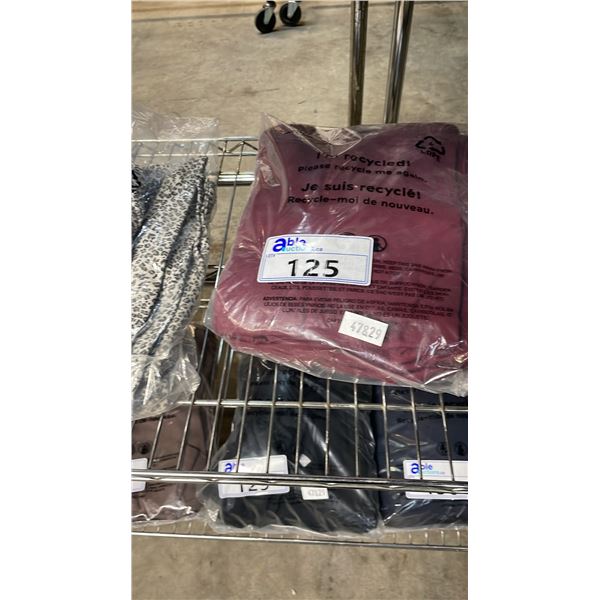 *NEW WITH TAGS* BAG OF ARDENE BASIC COLLECTION BURGUNDY T SHIRTS: SIZES XS-XL
