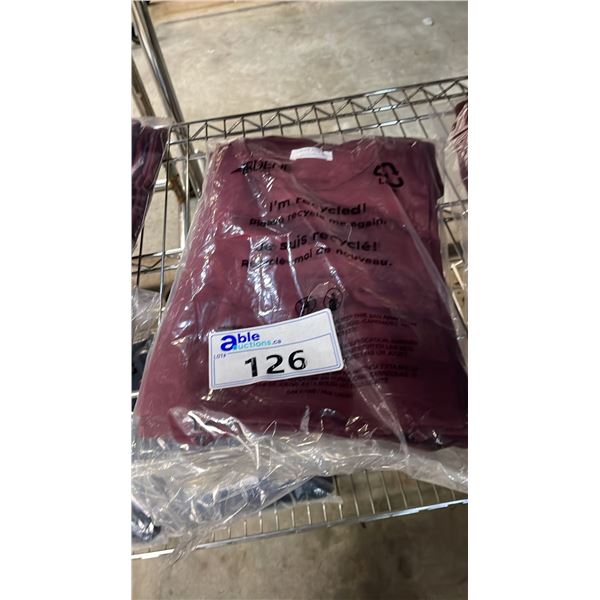 *NEW WITH TAGS* BAG OF ARDENE BASIC COLLECTION BURGUNDY T SHIRTS: SIZES XS-XL