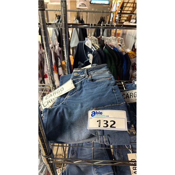 *NEW WITH TAGS* 3 PAIRS OF CARGO LOW RISE STRETCH DENIM JEANS: SIZE 0