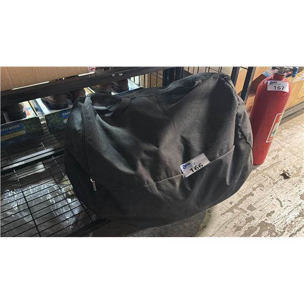 INFLATABLE BOAT IN BLACK CANVAS BAG