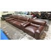 Image 2 : 3-PC LEATHER SOFA & CHAIRS SET