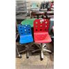 Image 1 : 2 ROLLING ARMLESS OFFICE CHAIRS