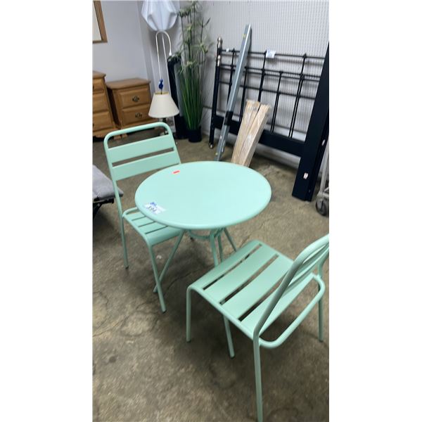 3-PC METAL PATIO TABLE & CHAIRS SET
