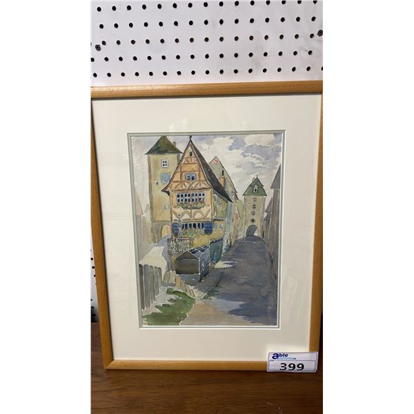 FRAMED WATERCOLOUR PRINT BY KNOWLION 17.5" X 22.5"