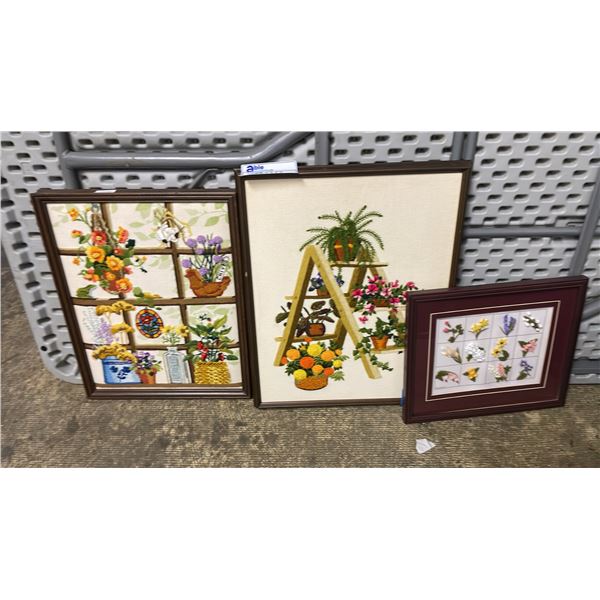 3 ASSORTED FRAMED ARTWORKS