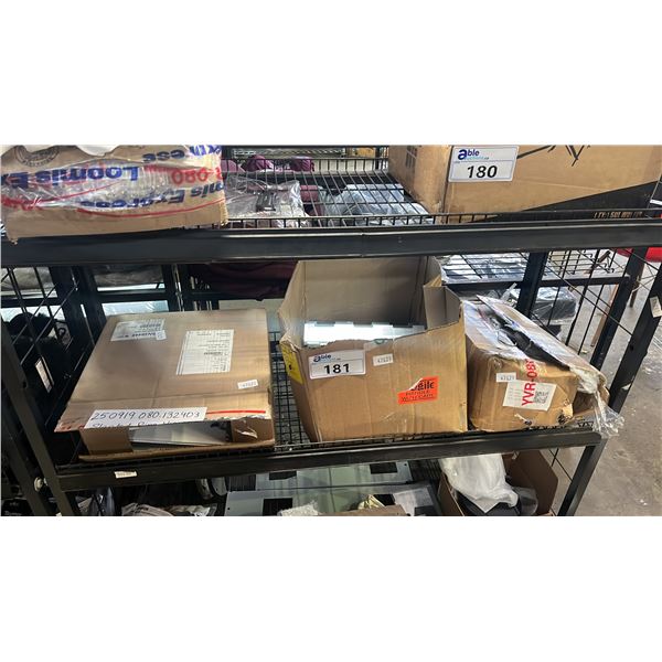 BOX OF D RING BINDERS, BOX OF PIPE COVERING PROTECTIVE SADDLES & BOX OF METAL HOOKS