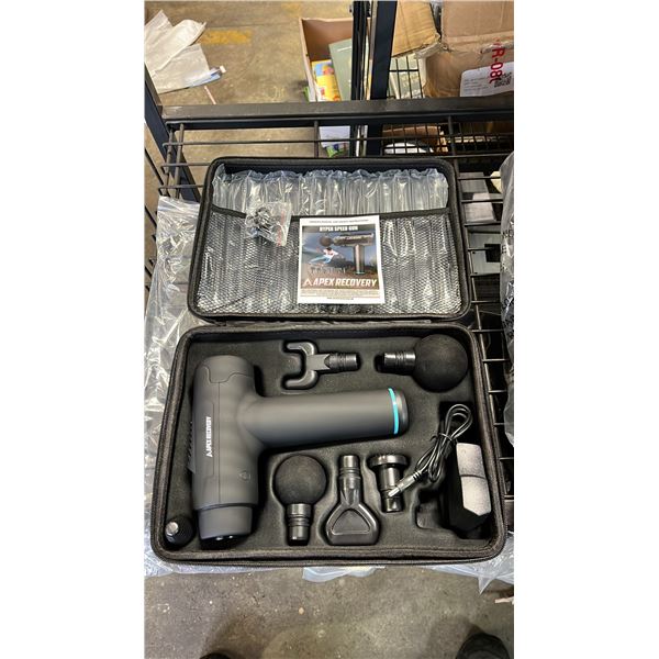 *NEW IN CASE* MASSAGE GUN WITH 6 ADJUSTABLE HEADS & 30 SPEED SETTINGS