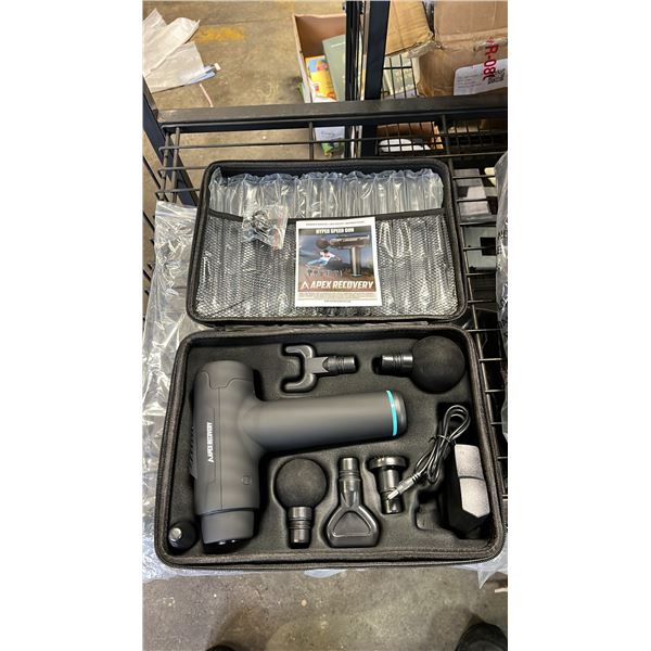 *NEW IN CASE* MASSAGE GUN WITH 6 ADJUSTABLE HEADS & 30 SPEED SETTINGS