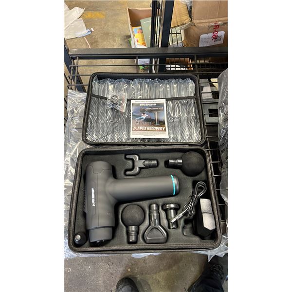 *NEW IN CASE* MASSAGE GUN WITH 6 ADJUSTABLE HEADS & 30 SPEED SETTINGS