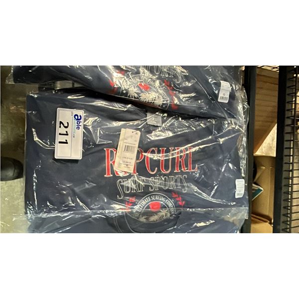 *NEW WITH TAGS* RIP CURL SURF DEPT. RELAXED RAGLAN CREW NECK SWEATER: SIZE S