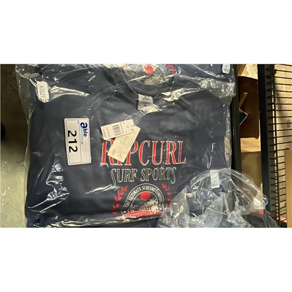 *NEW WITH TAGS* RIP CURL SURF DEPT. RELAXED RAGLAN CREW NECK SWEATER: SIZE M