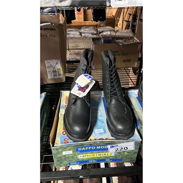 *NEW* DAFFO MODE INDUSTRIALS DW-908 BLACK SIZE 11W STEEL TOE BOOTS