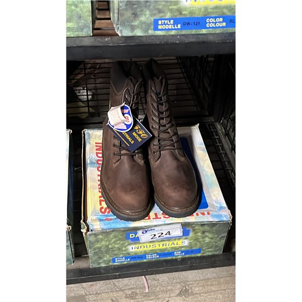 *NEW* DAFFO MODE INDUSTRIALS DW-908 BROWN SIZE 11W STEEL TOE BOOTS
