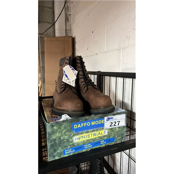 *NEW* DAFFO MODE INDUSTRIALS DW-908 BROWN SIZE 11W STEEL TOE BOOTS